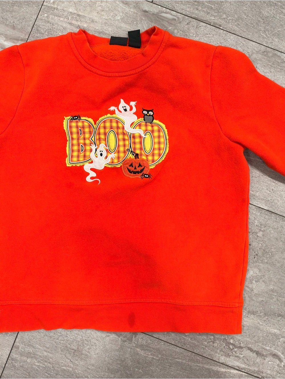 Vintage Orange 'BOO' Halloween Sweatshirt